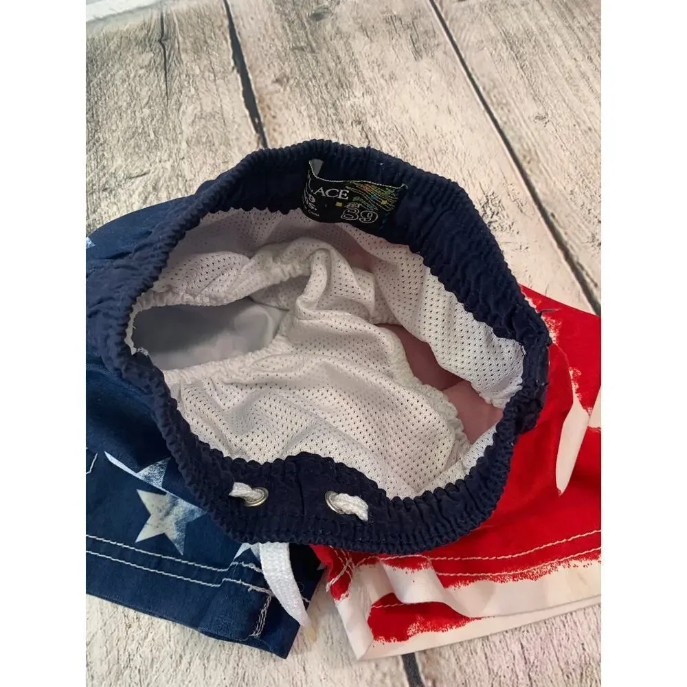 THE CHILDREN’S PLACE Boy’s Drawstring Patriotic Swim Trunks / Size: 6-9 Months